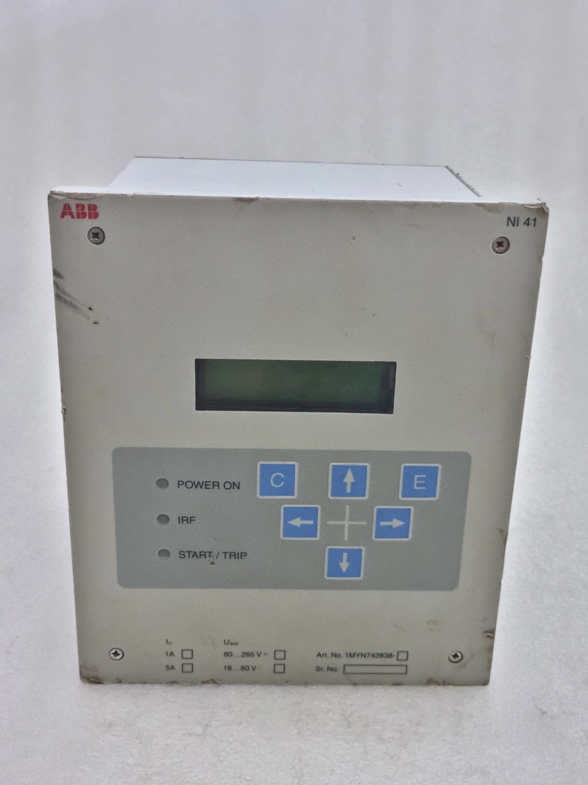 ABB NI41 1MYN742838A Protection Relay 80-265 Vac/Vdc NI41 1MYN742838A